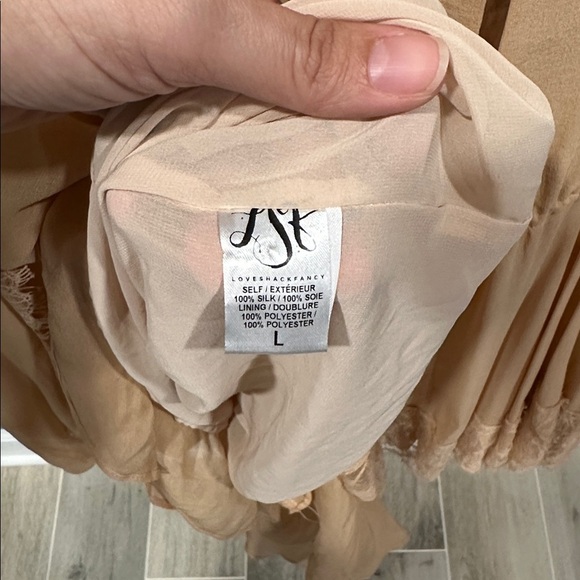 Love Shack Fancy Noelle Dress With Lace Size Large pre loved Flawed - Picture 11 of 12